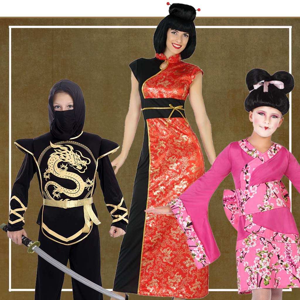 Disfraces de Japones, chinos, geishas y ninjas para adultos e infantiles